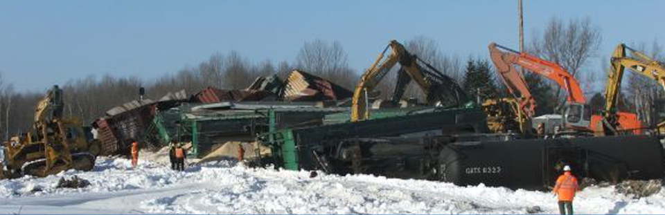 Derailment emergency work